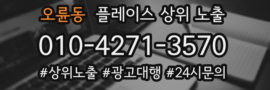 오륜동 플레이스 상위 노출
