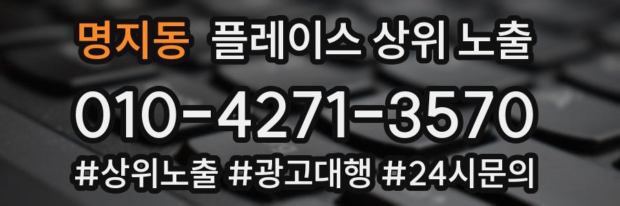 명지동 플레이스 상위 노출