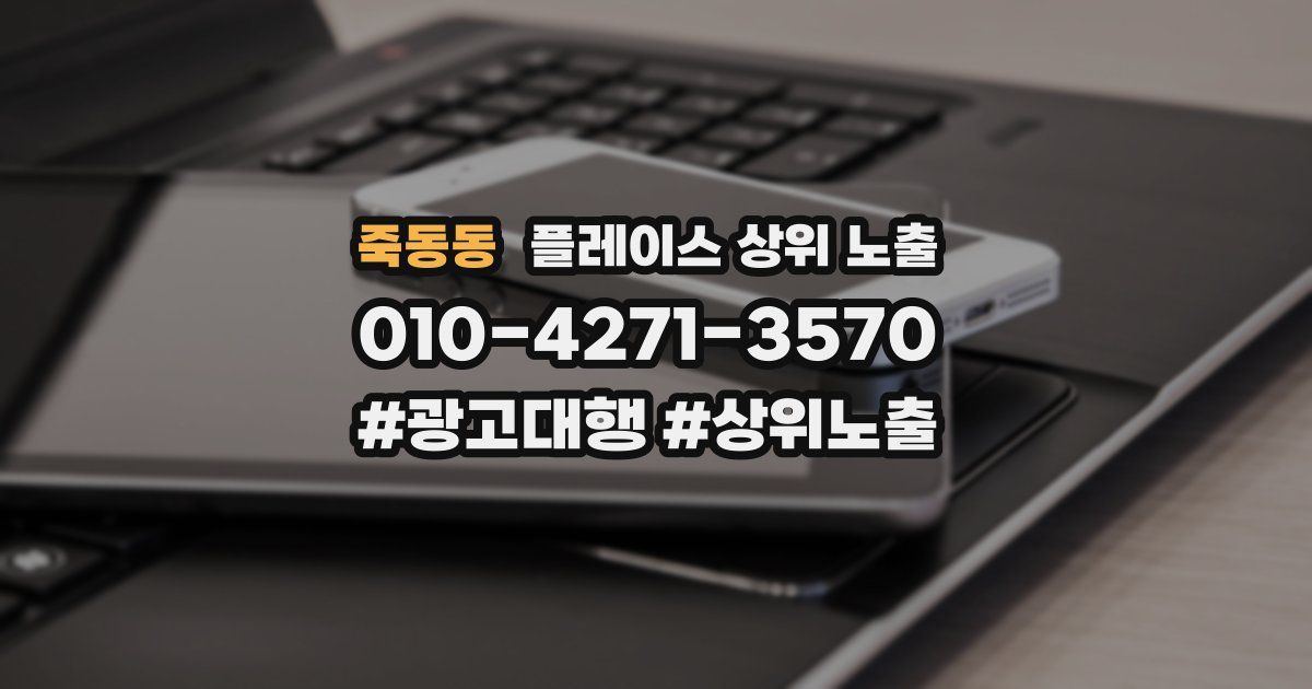 죽동동 플레이스 상위 노출