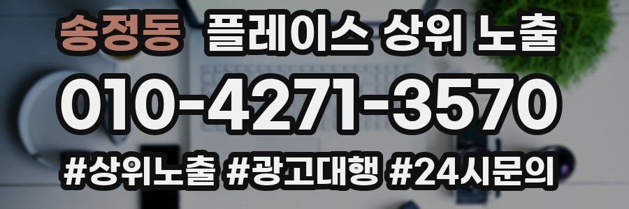 송정동 플레이스 상위 노출