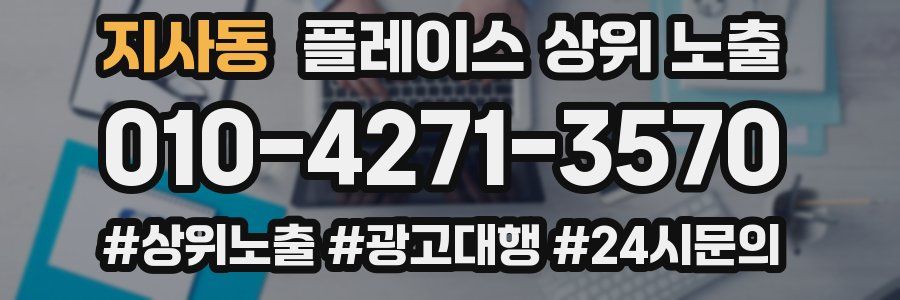 지사동 플레이스 상위 노출
