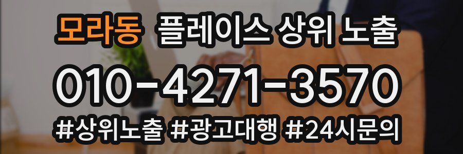 모라동 플레이스 상위 노출