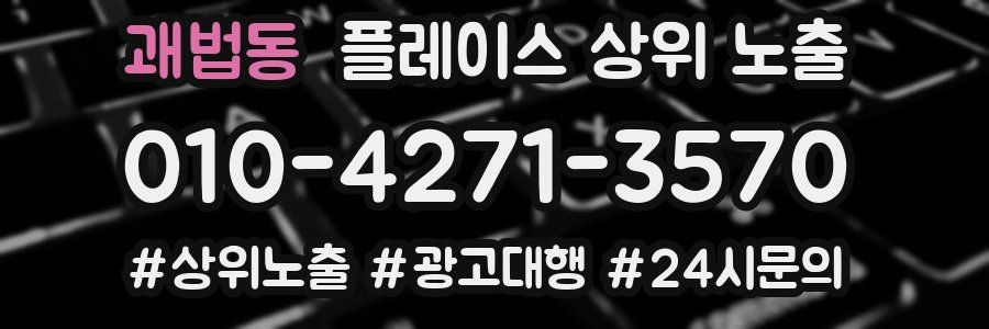 괘법동 플레이스 상위 노출