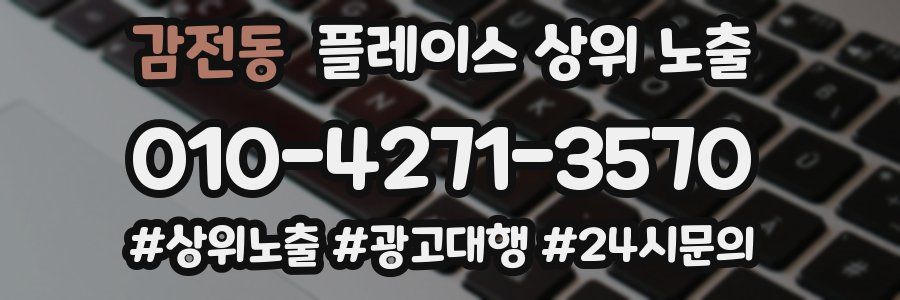 감전동 플레이스 상위 노출