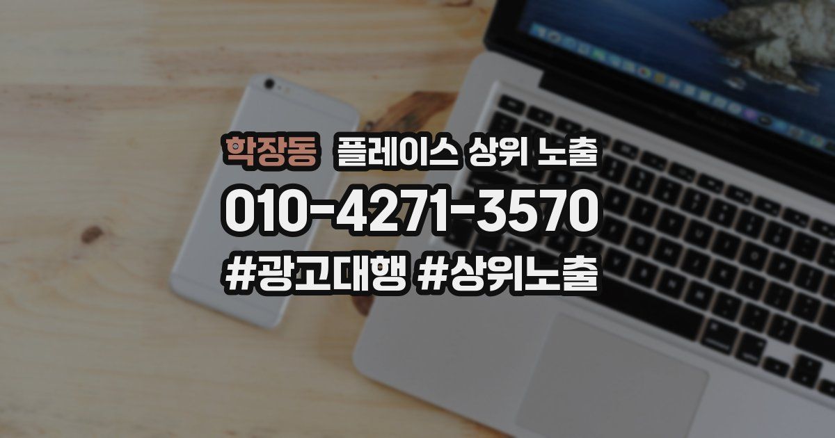 학장동 플레이스 상위 노출