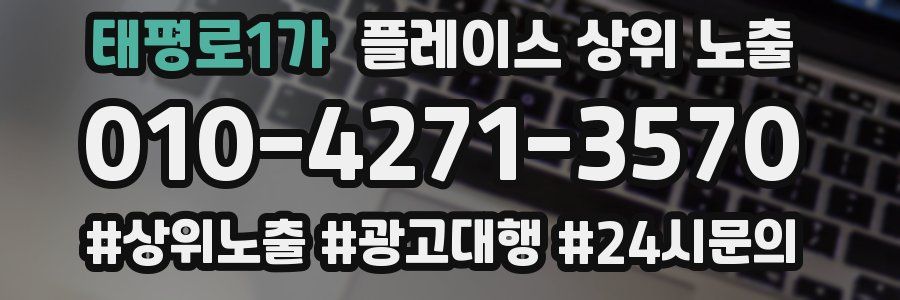 태평로1가 플레이스 상위 노출