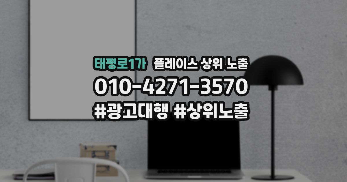 태평로1가 플레이스 상위 노출
