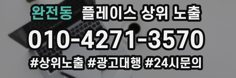 완전동 플레이스 상위 노출
