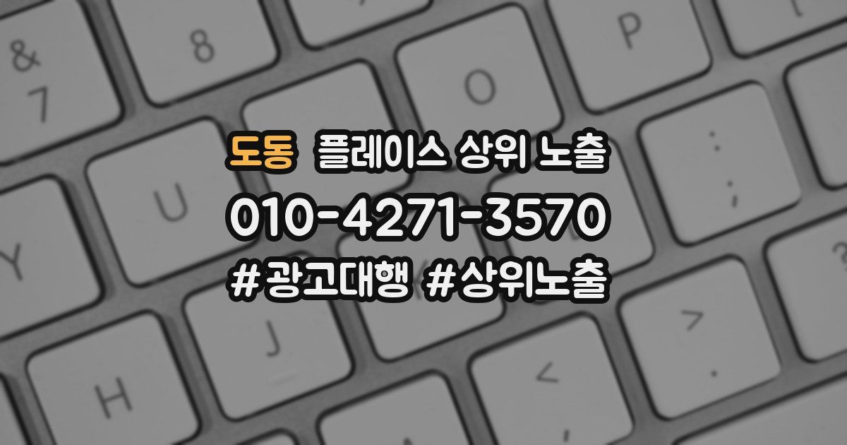 도동 플레이스 상위 노출