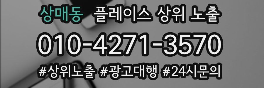 상매동 플레이스 상위 노출