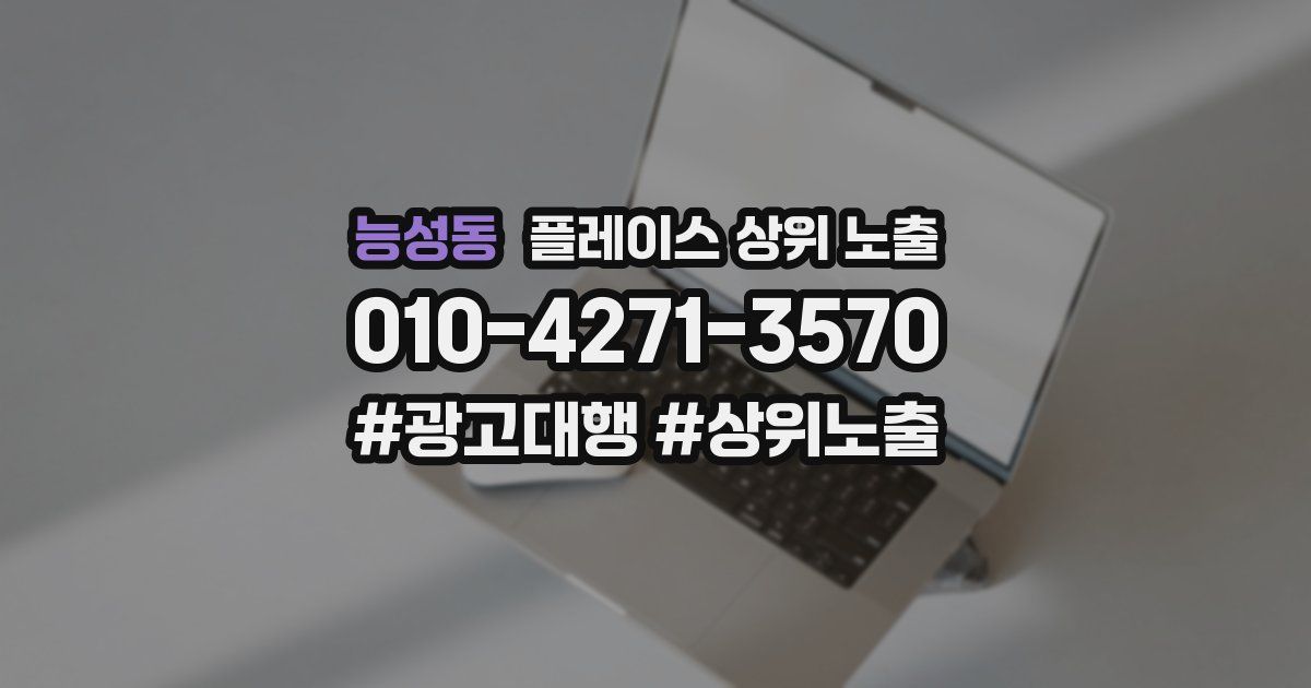 능성동 플레이스 상위 노출