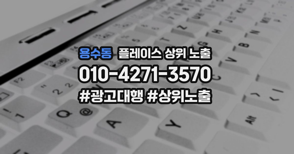 용수동 플레이스 상위 노출
