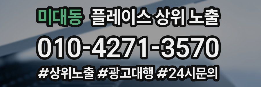 미대동 플레이스 상위 노출