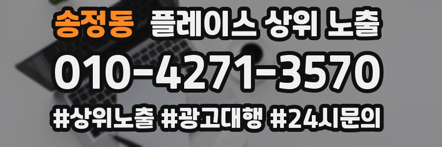 송정동 플레이스 상위 노출