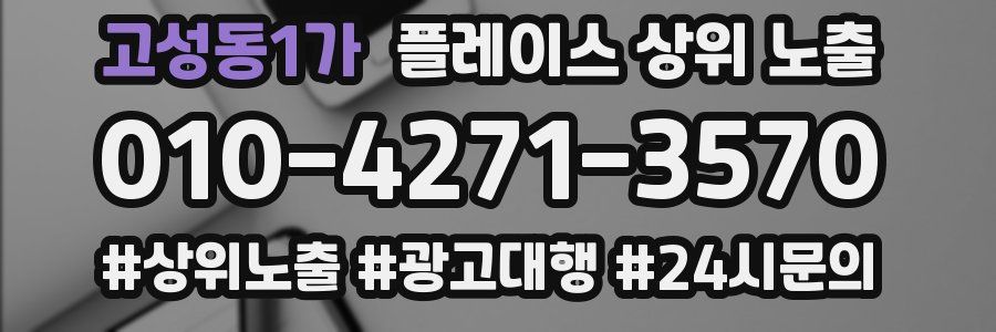 고성동1가 플레이스 상위 노출