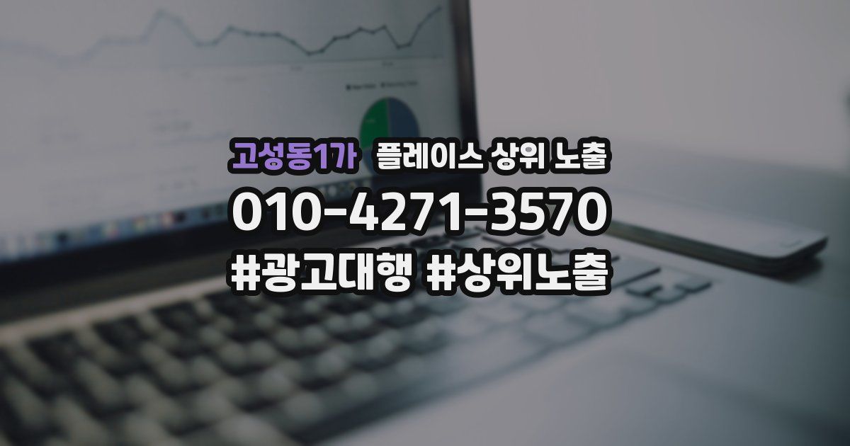 고성동1가 플레이스 상위 노출