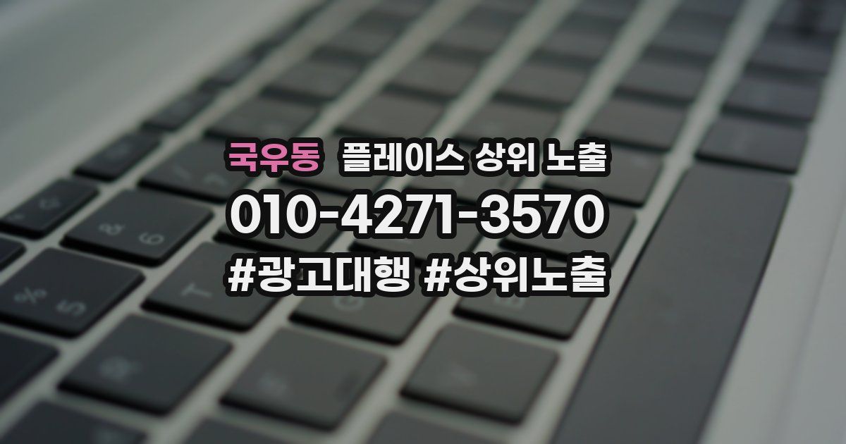 국우동 플레이스 상위 노출