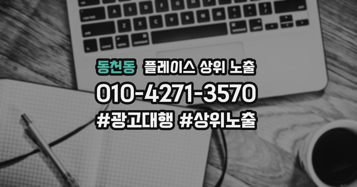 동천동 플레이스 상위 노출