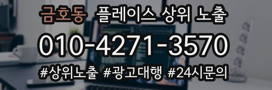 금호동 플레이스 상위 노출