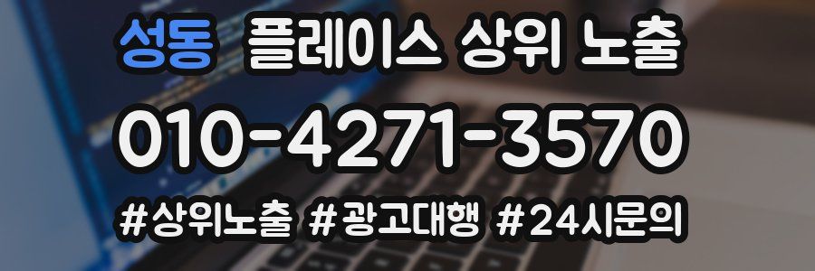 성동 플레이스 상위 노출