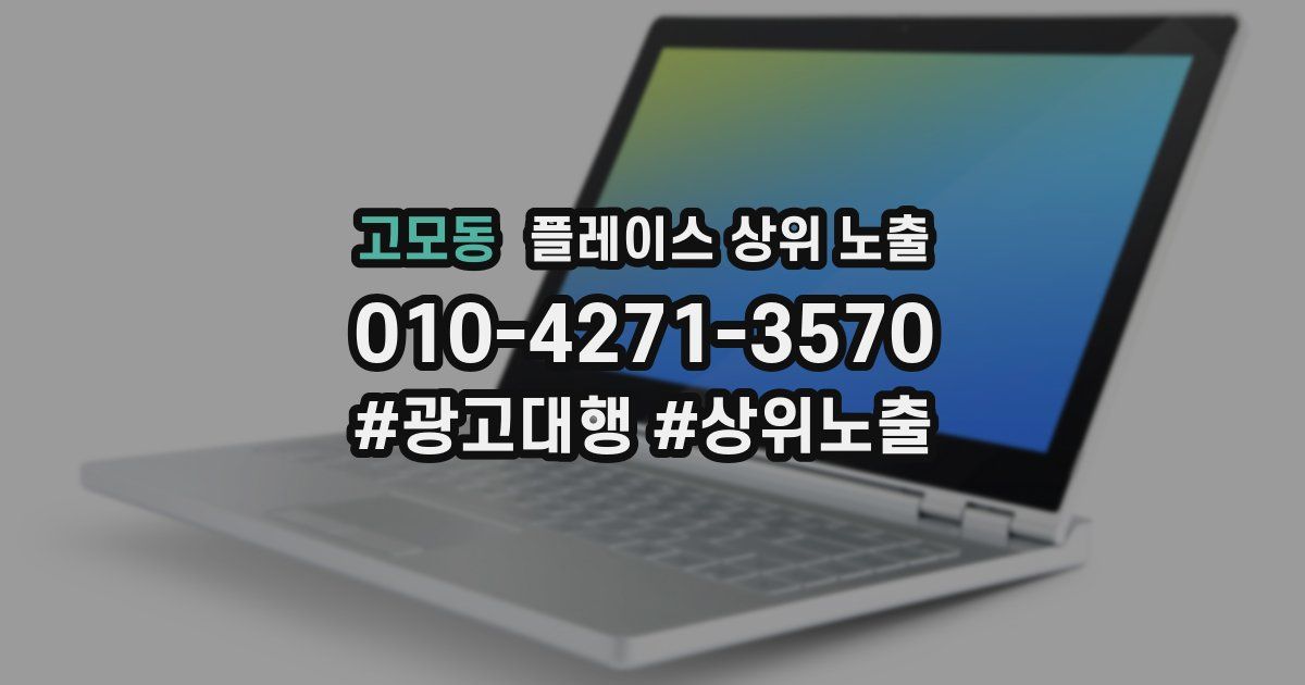 고모동 플레이스 상위 노출