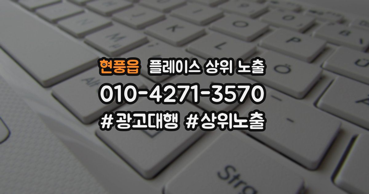 현풍읍 플레이스 상위 노출
