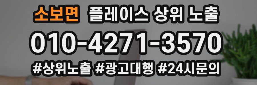 소보면 플레이스 상위 노출