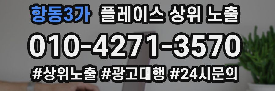 항동3가 플레이스 상위 노출