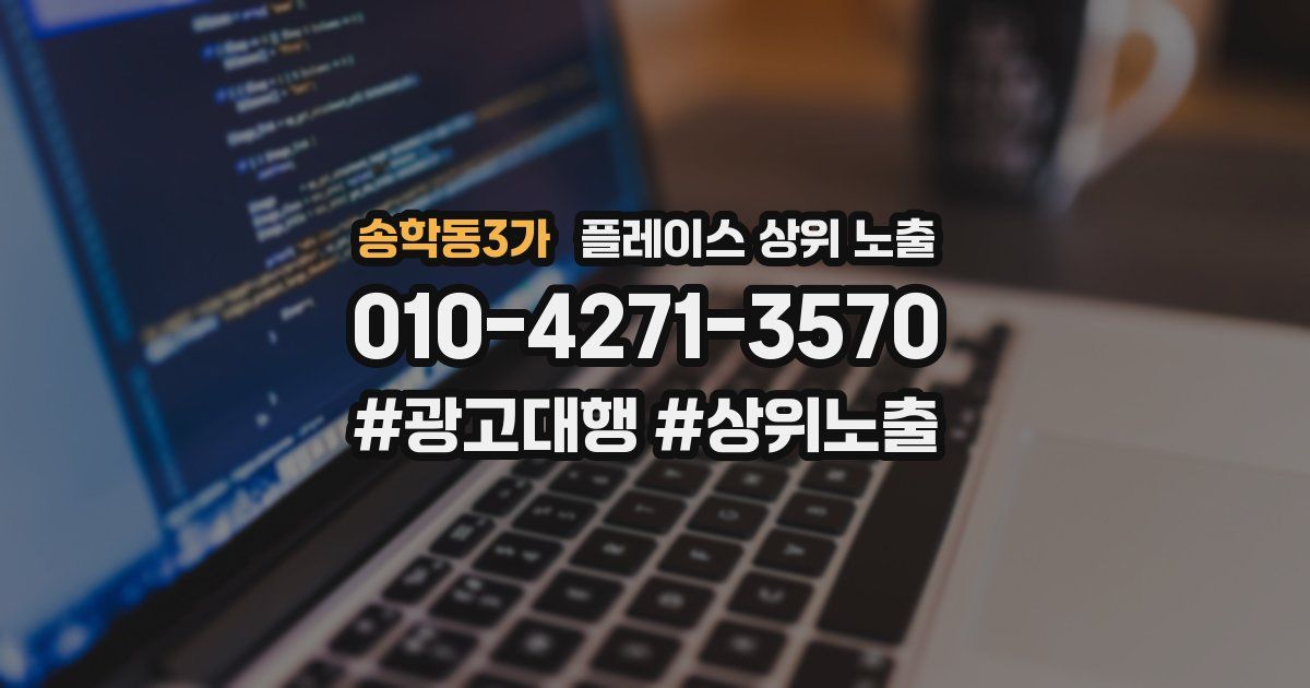 송학동3가 플레이스 상위 노출