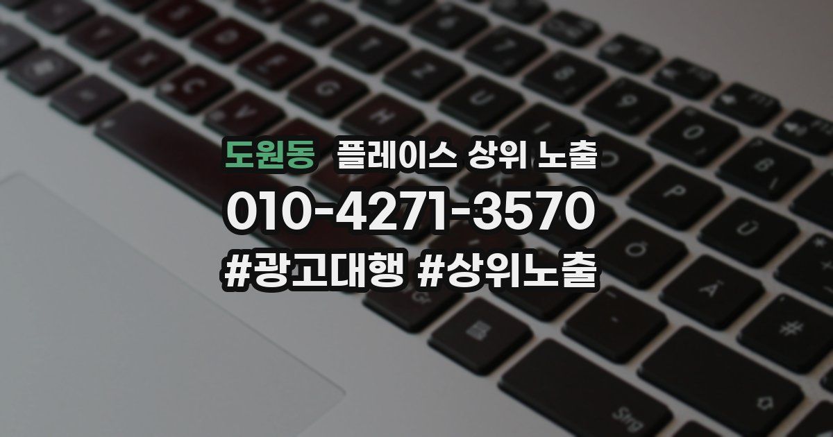 도원동 플레이스 상위 노출