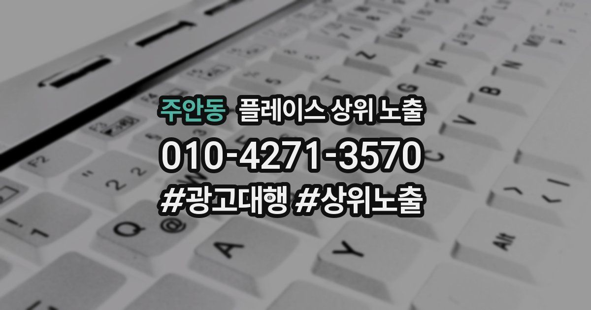 주안동 플레이스 상위 노출