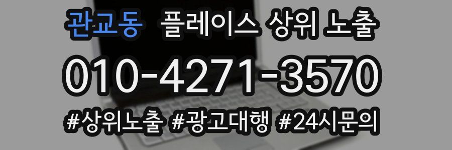 관교동 플레이스 상위 노출