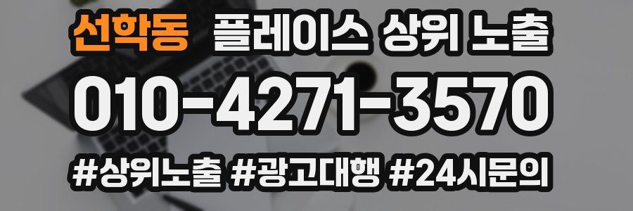 선학동 플레이스 상위 노출