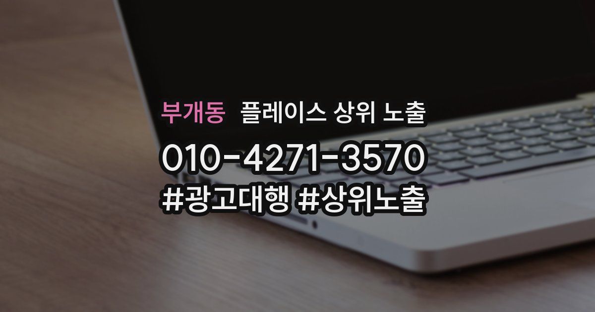 부개동 플레이스 상위 노출