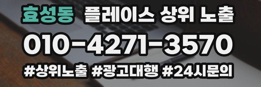 효성동 플레이스 상위 노출