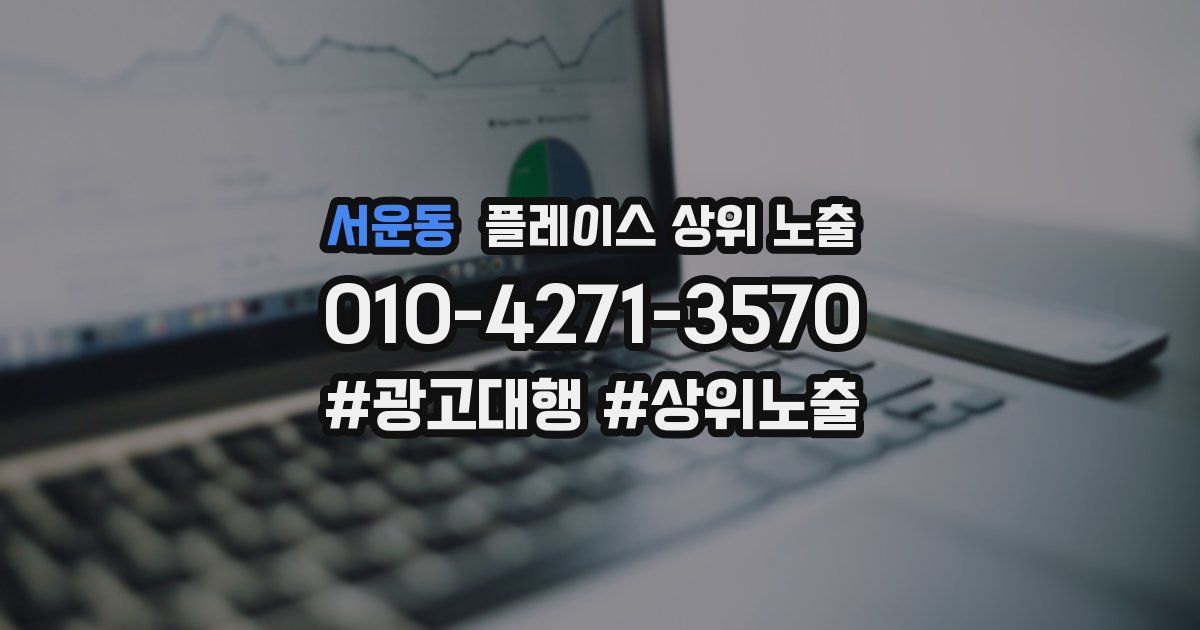 서운동 플레이스 상위 노출