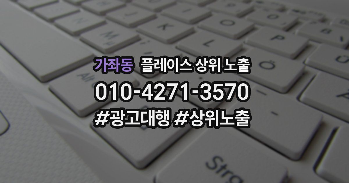 가좌동 플레이스 상위 노출