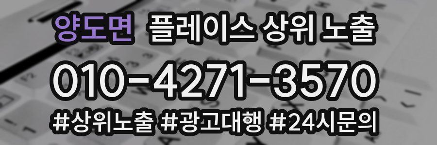 양도면 플레이스 상위 노출