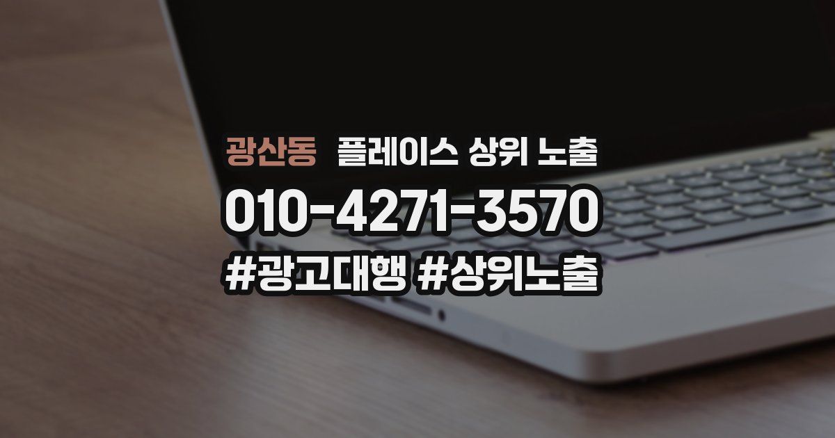 광산동 플레이스 상위 노출