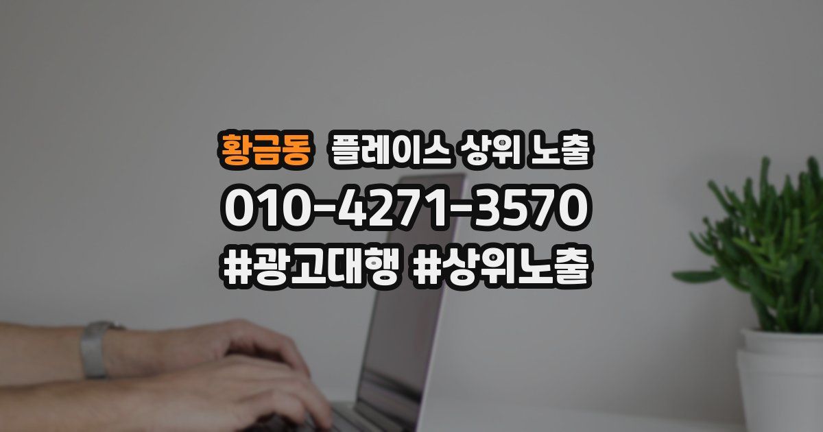 황금동 플레이스 상위 노출