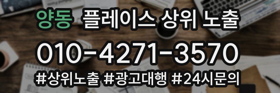양동 플레이스 상위 노출