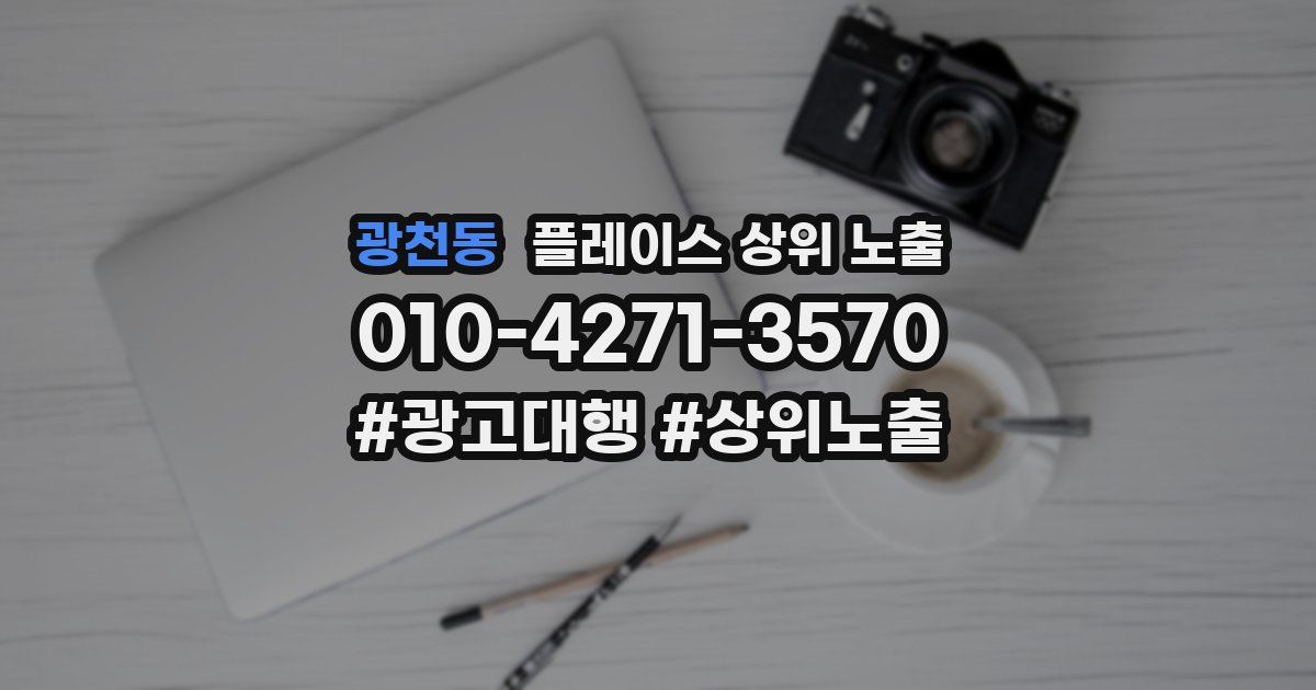 광천동 플레이스 상위 노출