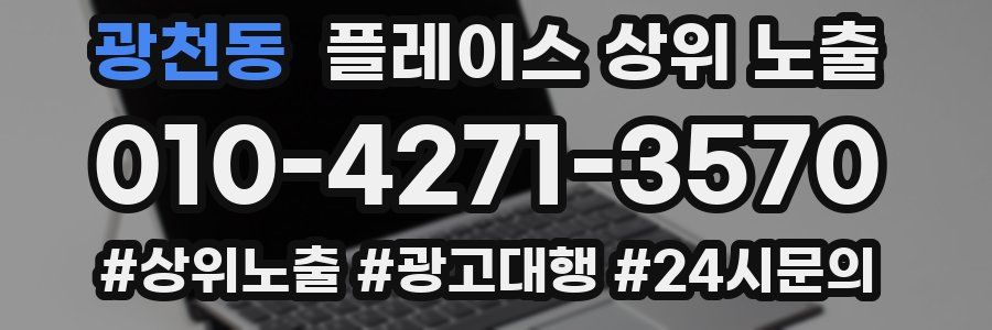 광천동 플레이스 상위 노출