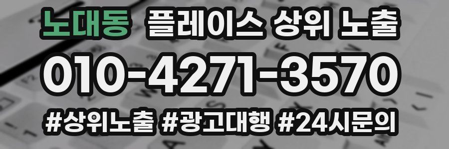 노대동 플레이스 상위 노출