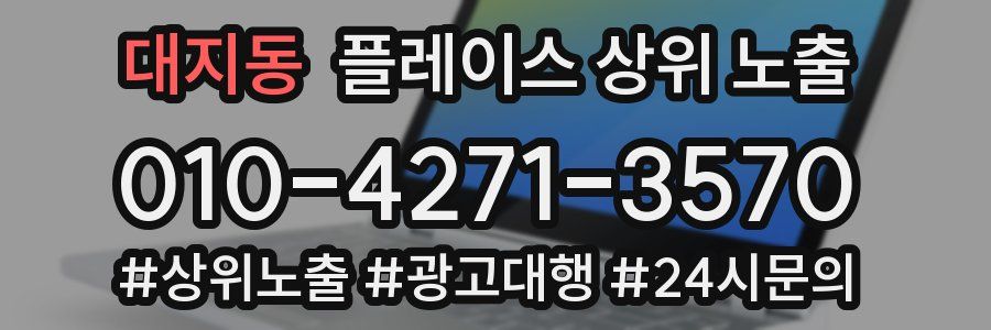 대지동 플레이스 상위 노출