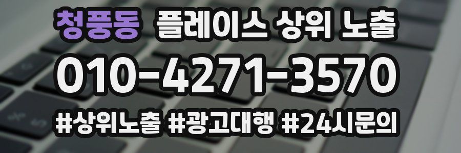 청풍동 플레이스 상위 노출