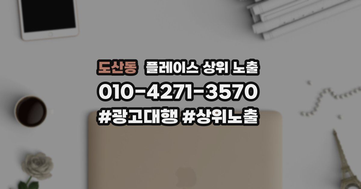도산동 플레이스 상위 노출