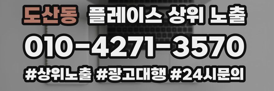 도산동 플레이스 상위 노출