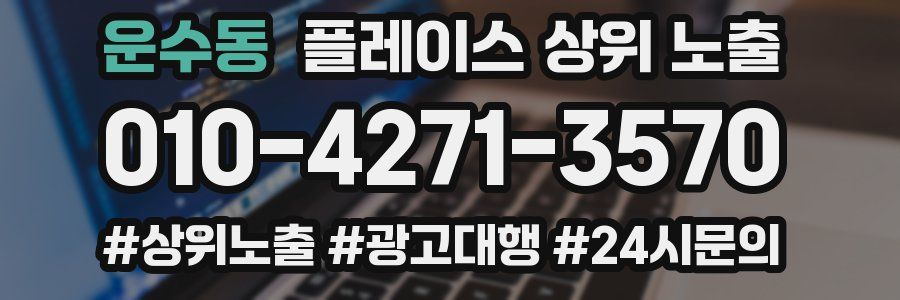 운수동 플레이스 상위 노출