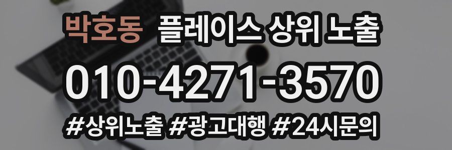 박호동 플레이스 상위 노출
